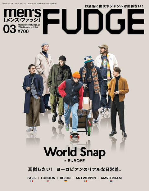 SETTO・TWM「men's FUDGE 3月号」掲載